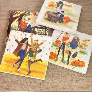 Autumn Themed Coasters Set